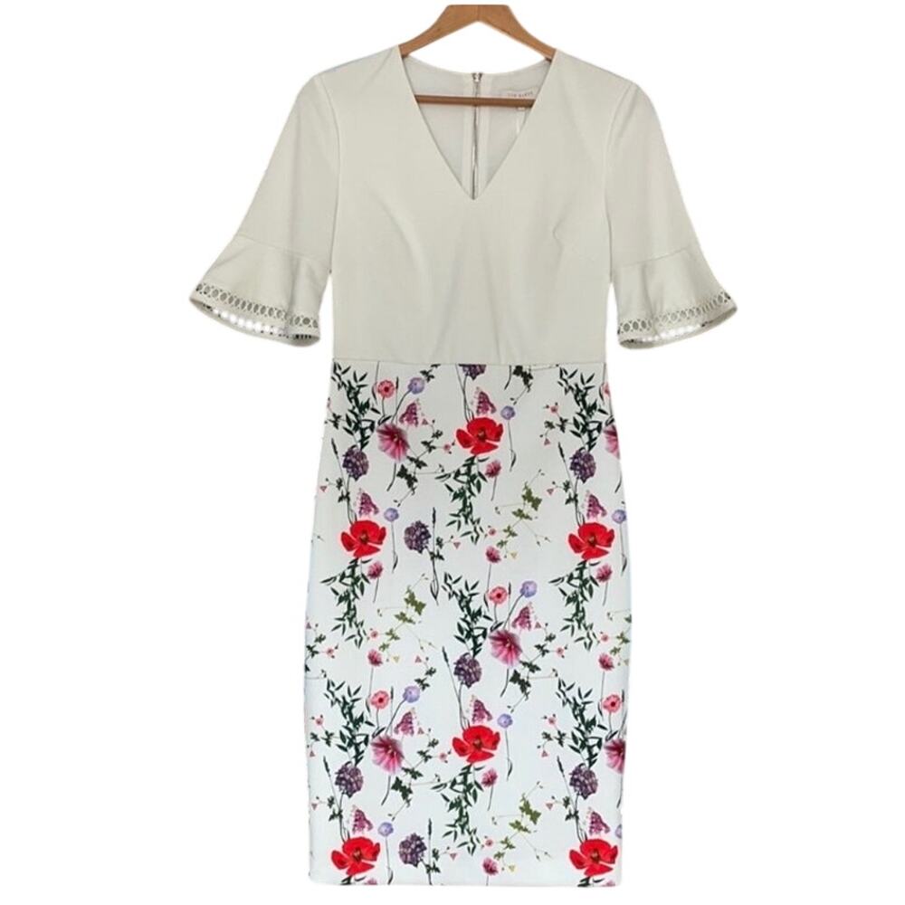 Ted Baker Wesa Hedgerow Floral Print Dress US Size  6